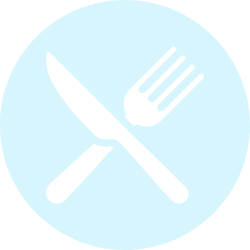 plate with a knife and fork